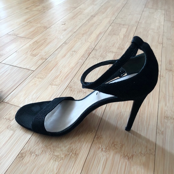 Via Spiga Black Dot Suede Sandals - Size 37.5 (7.5) - Picture 6 of 7